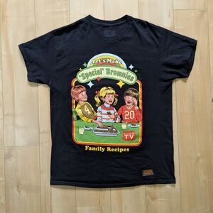 Graphic Weed Funny Short Sleeve T-Shirt - Black "Let's Make Special Brownies"